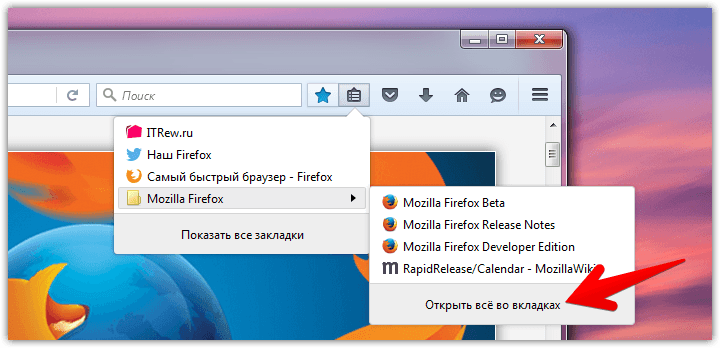 Firefox bookmarks menu (9)